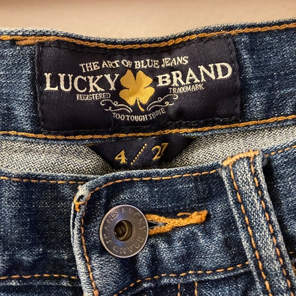 LUCKY Brand Dark Wash Jean Bermuda Shorts Size 4/27 - Picture 3 of 14